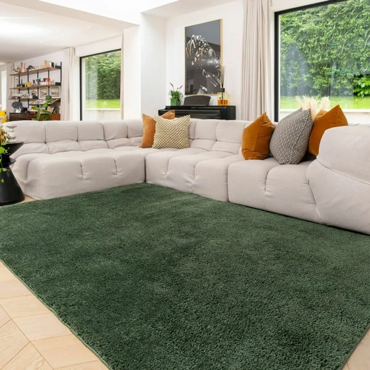 Dark Green Machine Washable Warm Insulating Soft - Image 1