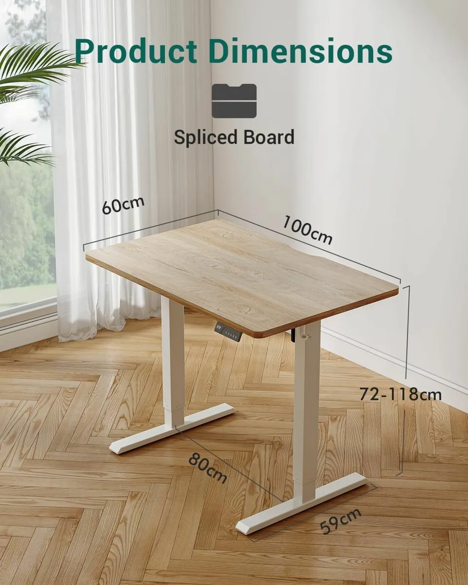 Electric Standing Desk For Gaming 100 x 60 cm - Image 3