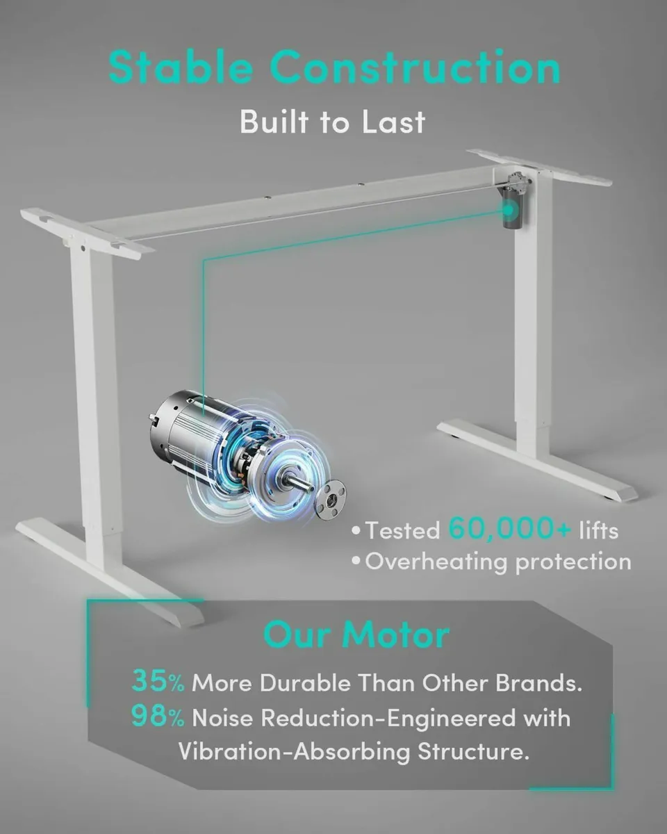 Electric Standing Desk For Gaming 100 x 60 cm - Image 4