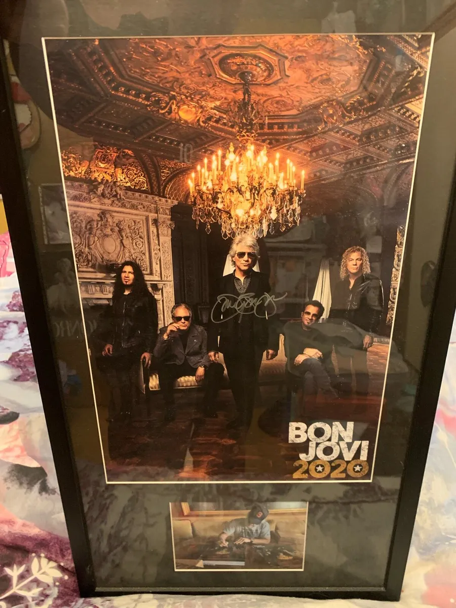 Bon Jovi signed and figure free - Image 1