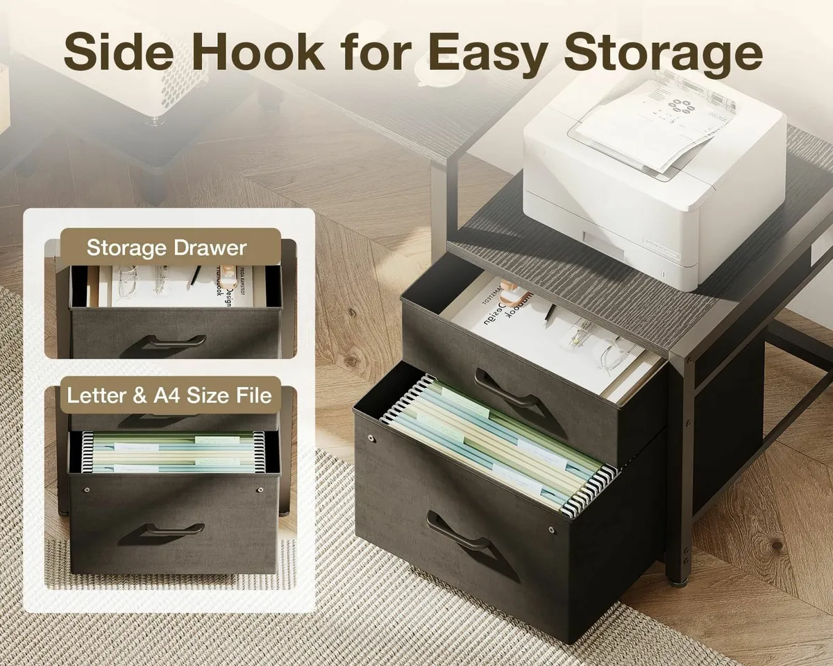 Corner Desk with Drawers 140x80 cm L Shaped - Image 4