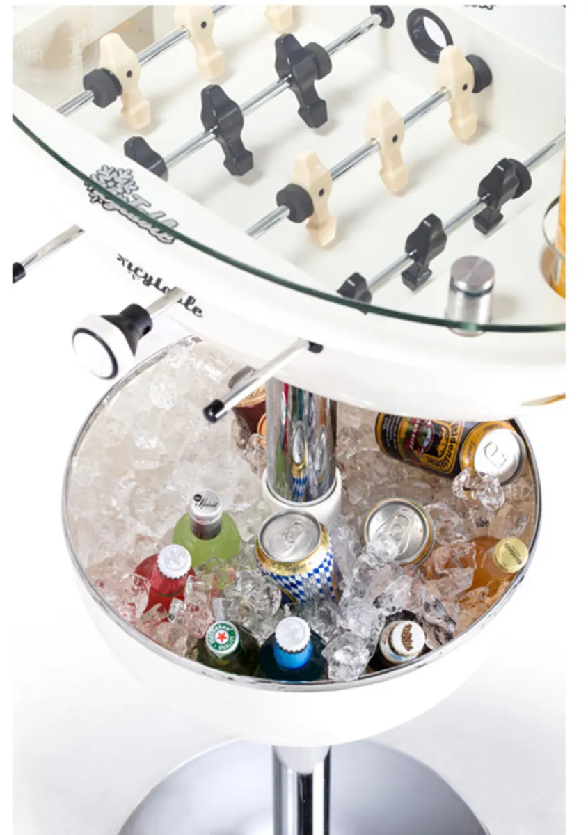 New White Foosball Tables With Ice Bucket - Image 3