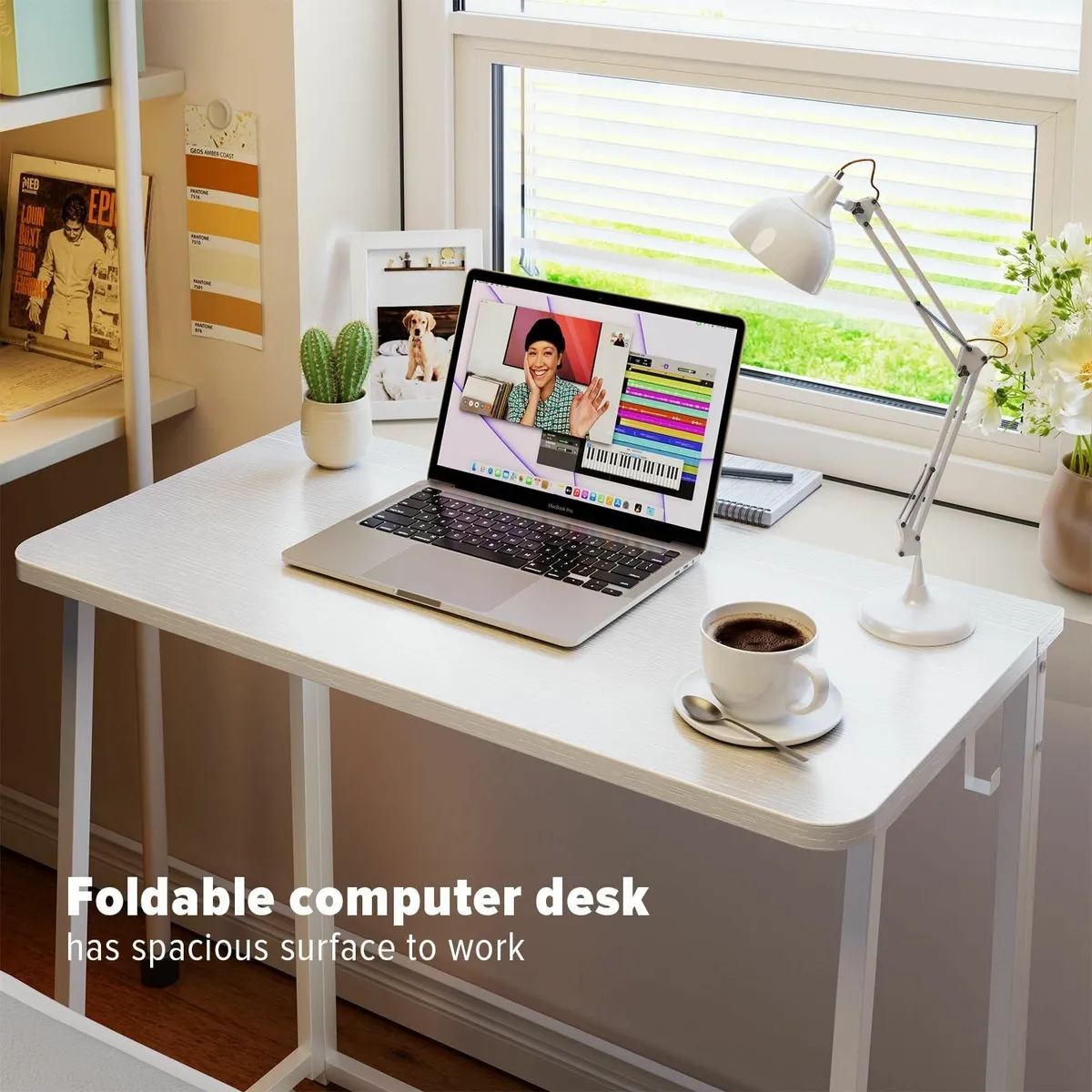 Folding Desk 80cm Small for Spaces Easy Assemble - Image 3