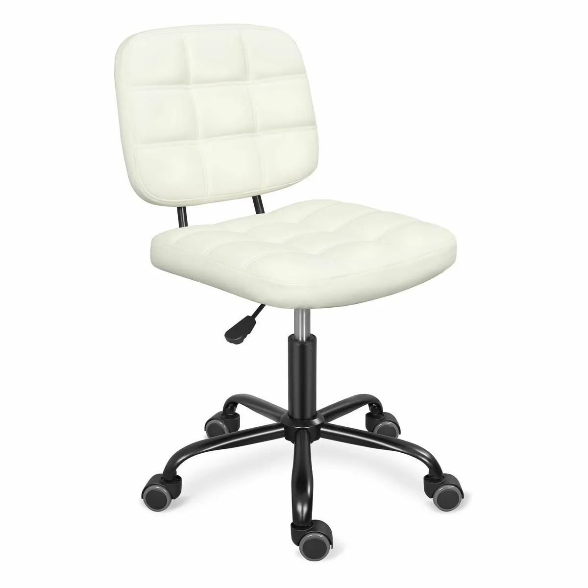 Armless Home Office Desk Chair with Wheels Modern - Image 1