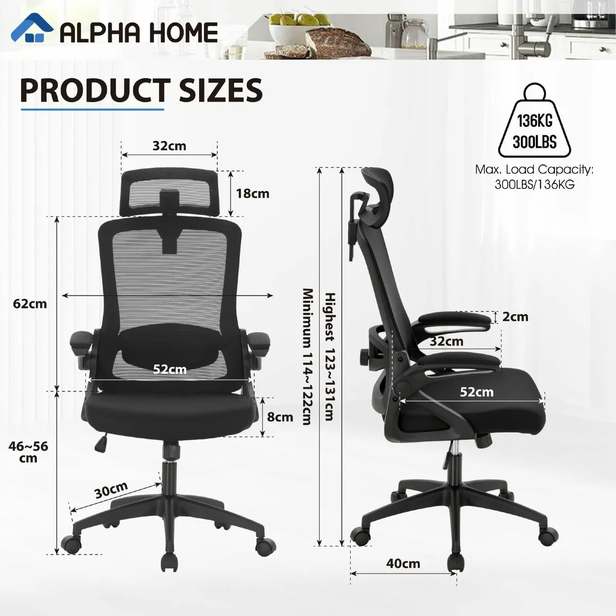 Ergonomic Office Desk Chair Breathable Mesh - Image 3