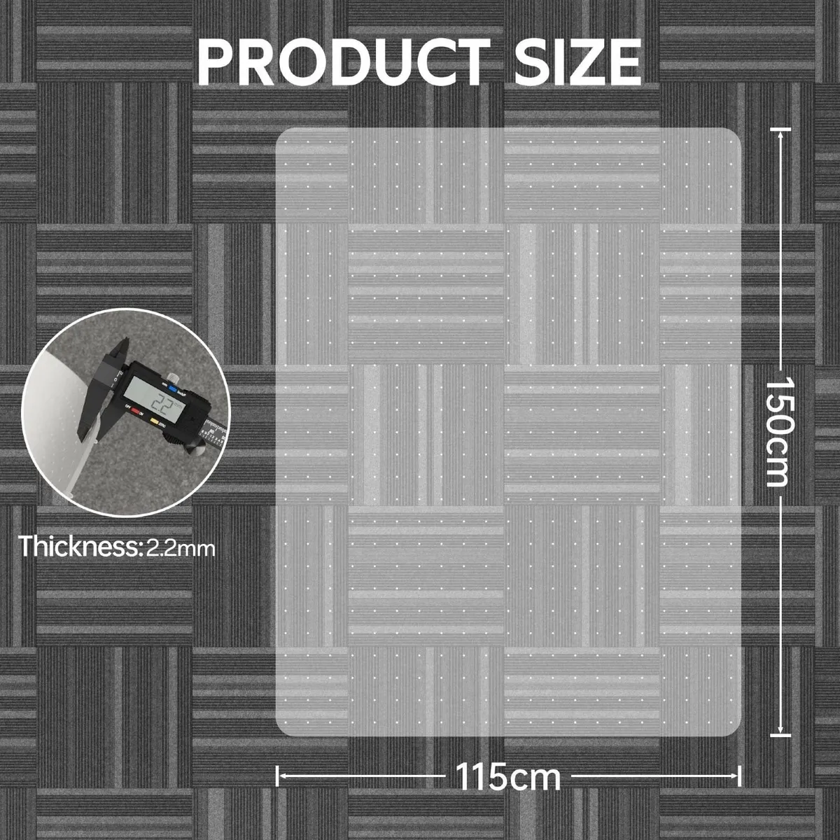 Office Chair Mat for Low Pile Carpeted Floor - Image 2