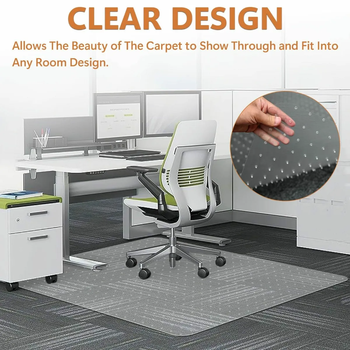 Office Chair Mat for Low Pile Carpeted Floor - Image 3