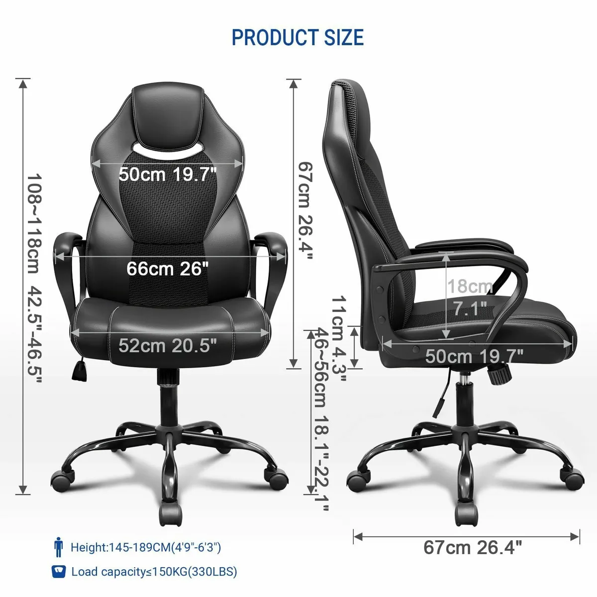 Office Chair Adjustable Ergonomic Computer Desk - Image 3