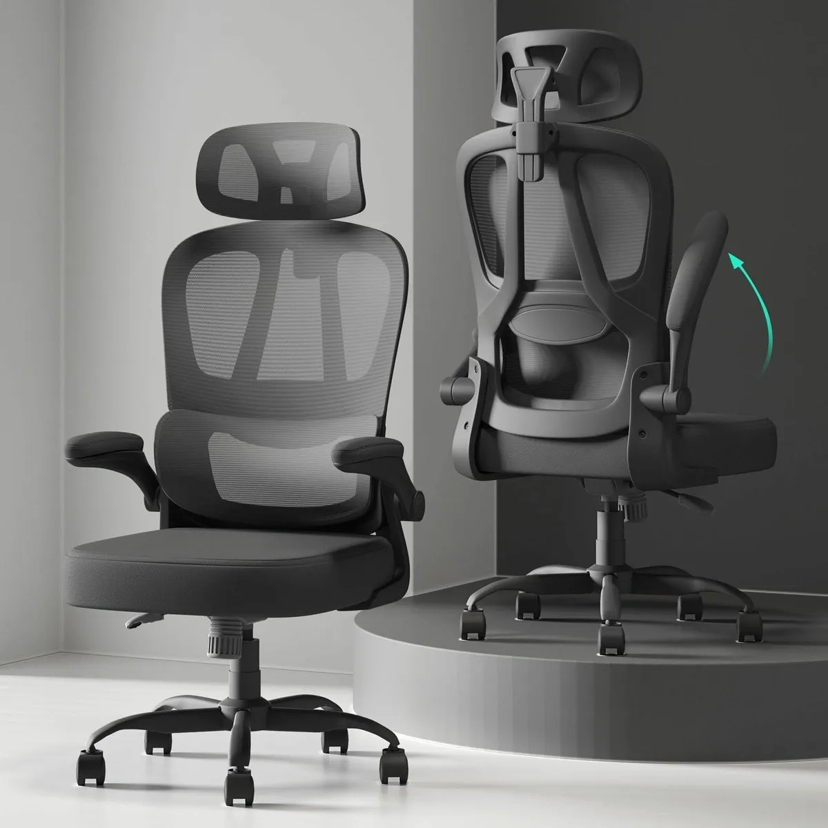 Office Chair Mesh Ergonomic Desk for Adults - Image 1