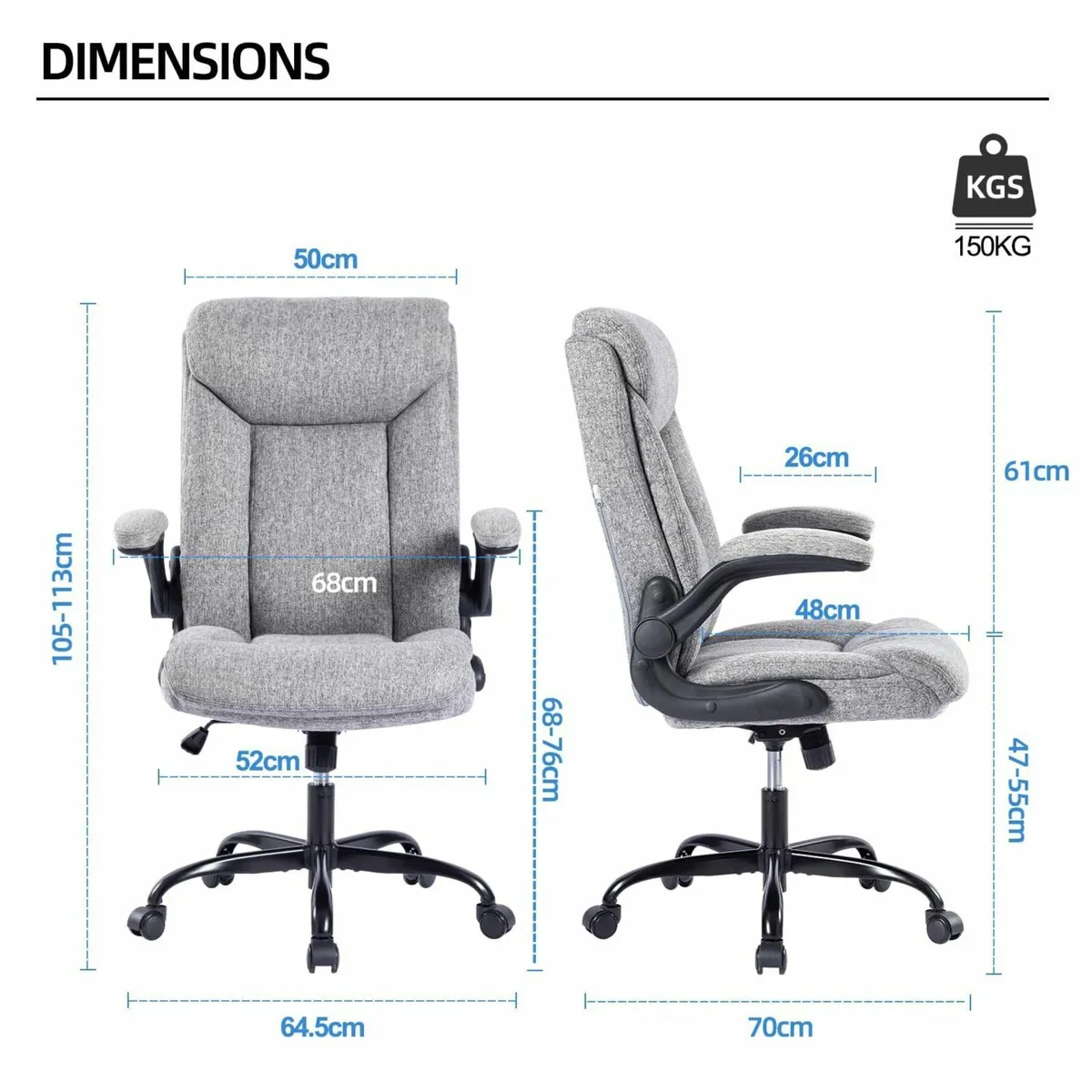 Executive Office Chair Ergonomic Computer Desk - Image 3