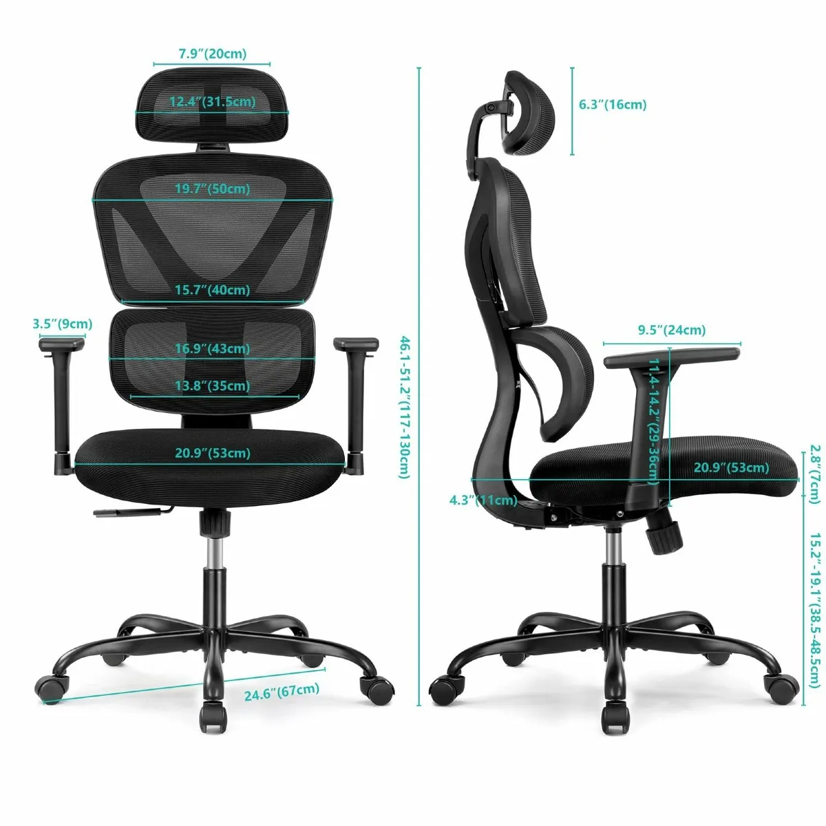 Office Chair Ergonomic Desk chairs for home With - Image 2