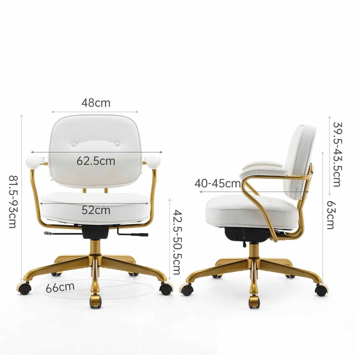 L3D Mid Century Modern Office Chair Faux Leather - Image 2