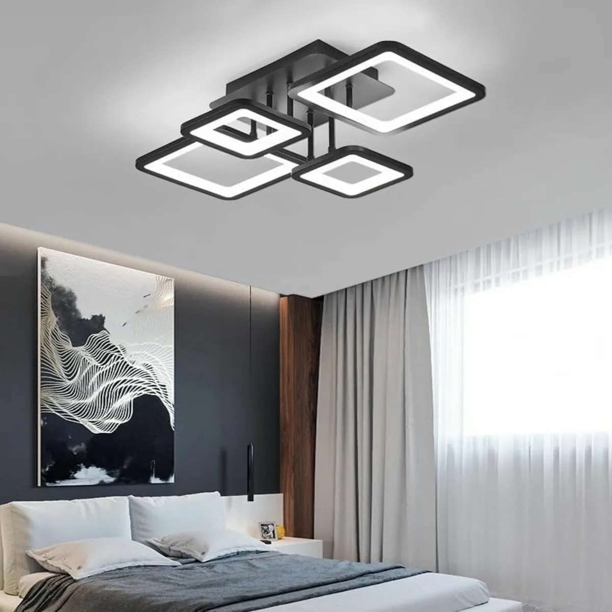Modern LED Ceiling Light Dimmable 54W Flush Mount - Image 3