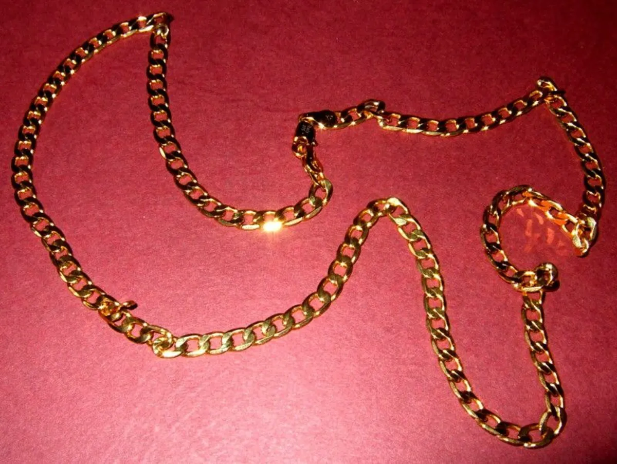 Vintage Hallmarked 9ct Gold 24" Necklace - Image 4