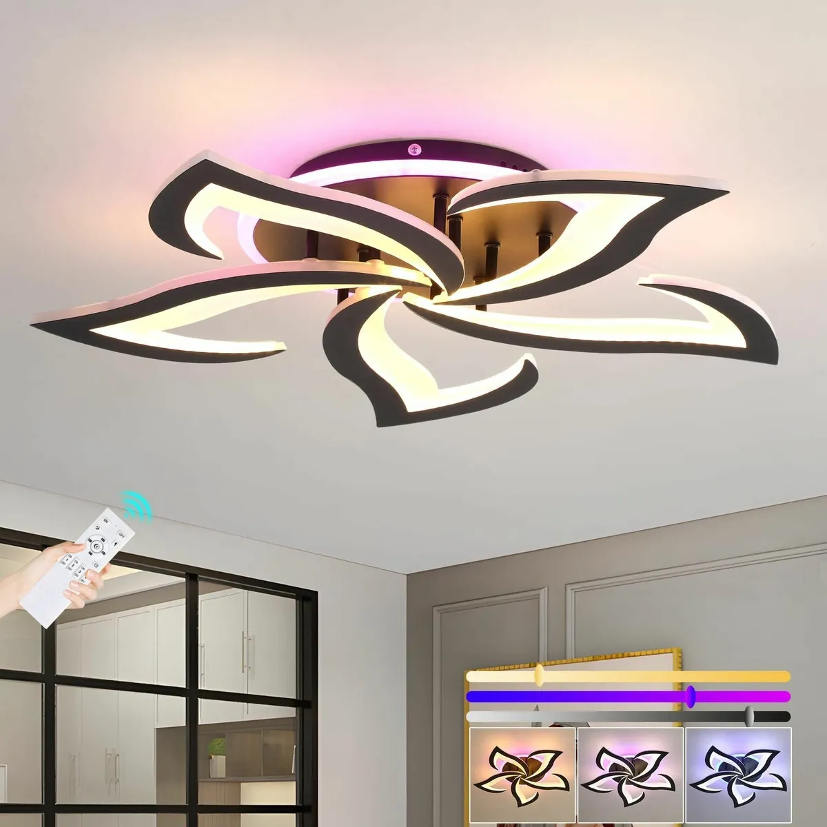 LED Ceiling Light Dimmable 50W Flush Lights with - Image 1