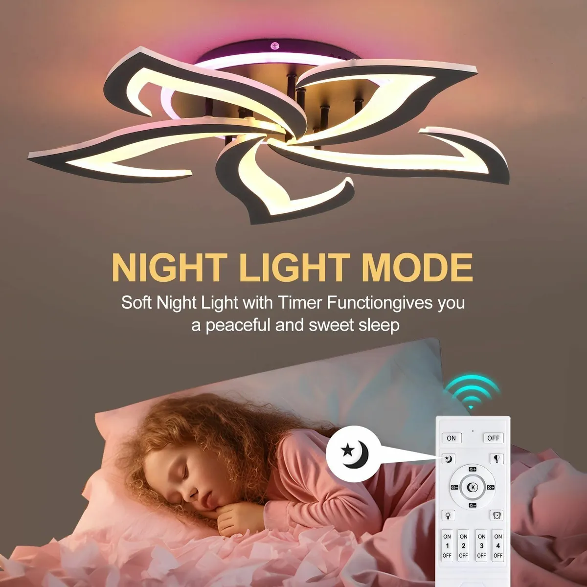 LED Ceiling Light Dimmable 50W Flush Lights with - Image 4