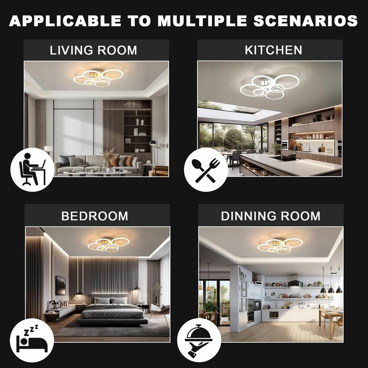 Ceiling Lights 72W 80cm LED Aryli Modern Lighting - Image 2