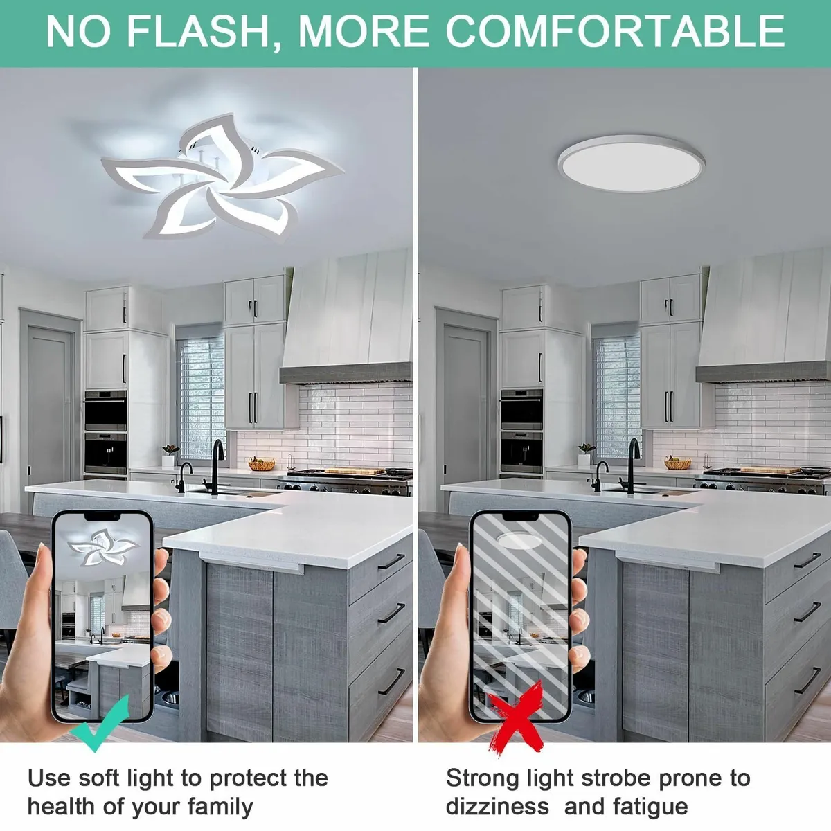 LED Ceiling Light 60W 5400LM Modern Design - Image 4