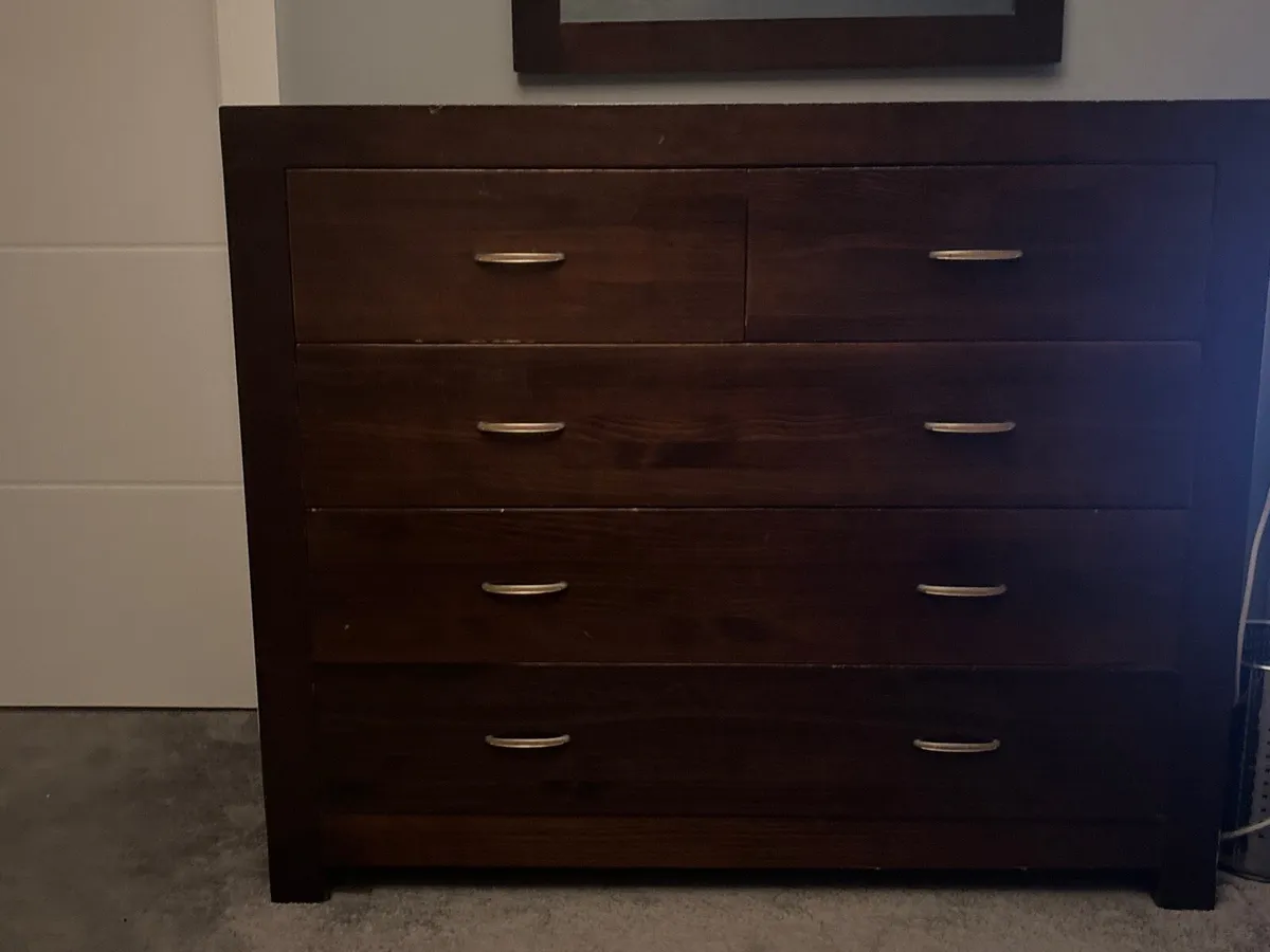 Chest of drawers & mirror - Image 3