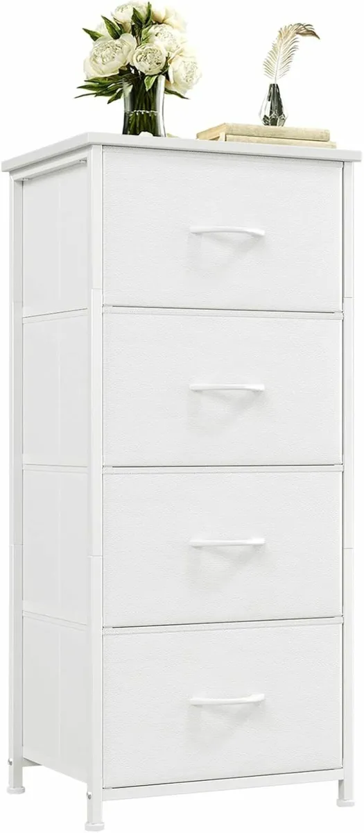 Chest of Drawers White with 4 Drawers - Image 2