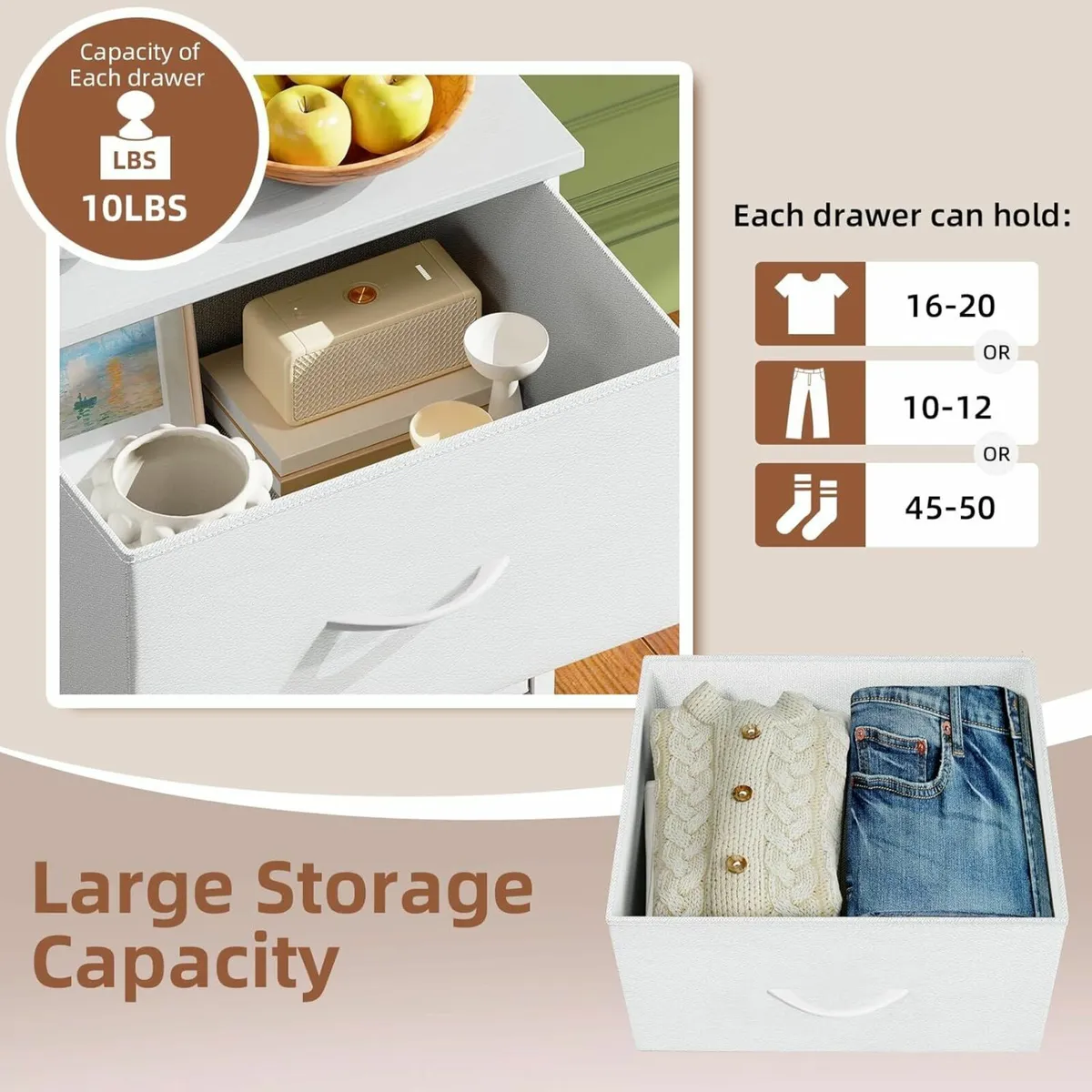 Chest of Drawers White with 4 Drawers - Image 4