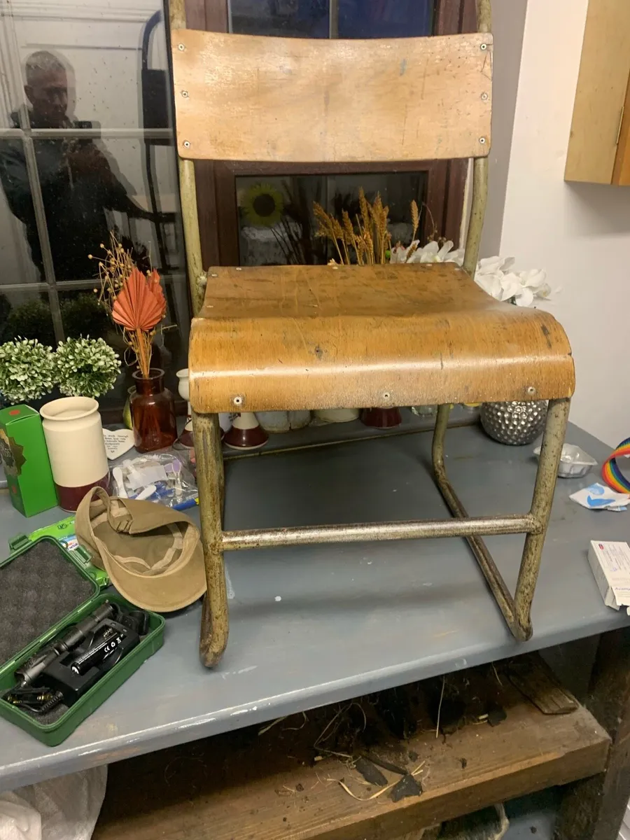 Antique stacking chair - Image 1