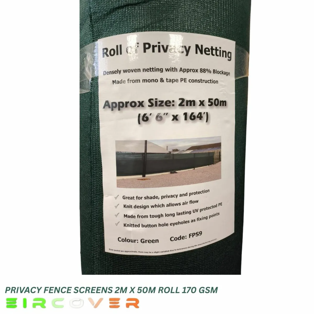 Privacy Netting 2m x 50m (6.5ft x 164ft) - Image 1