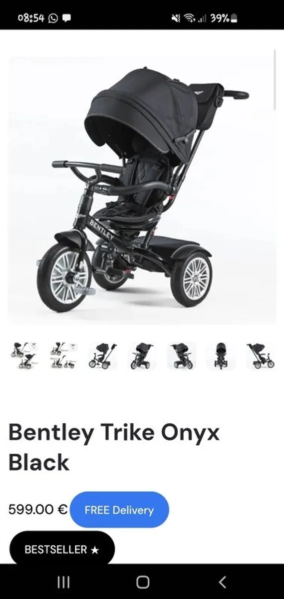 Bentley Trike Onyx Black 6 in 1 - Image 2