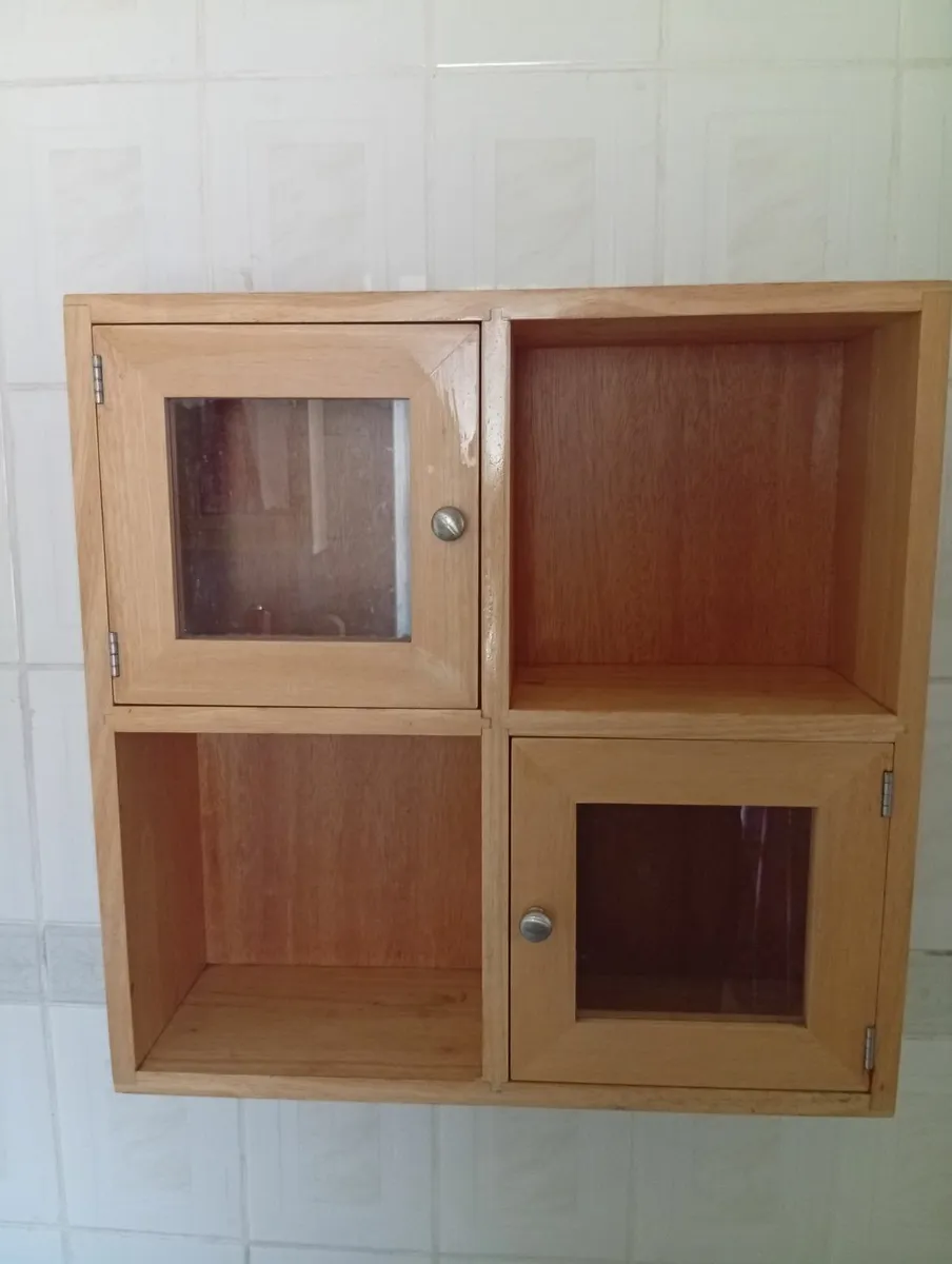 Oak Solid Bathroom Cabinet Storage unit - Image 2