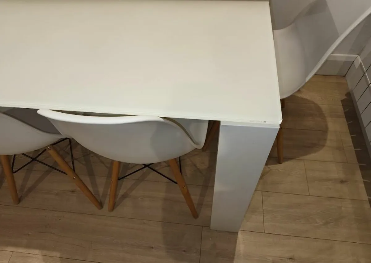 White scandi style Chairs. - Image 1