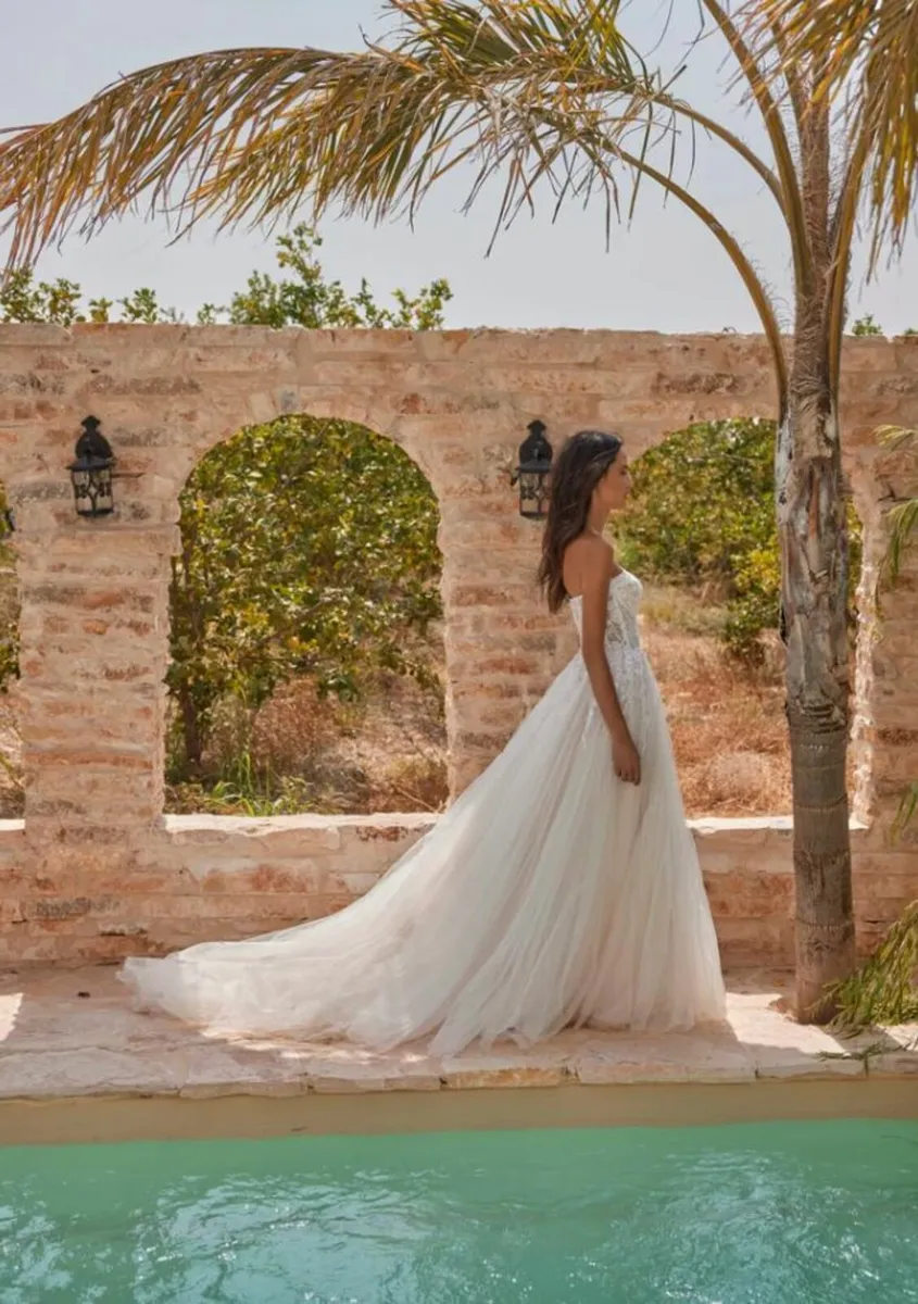 Wedding Dress and Veil Size 6 - 8 - Image 4