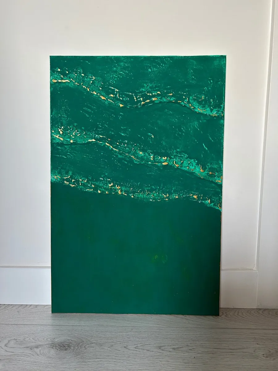 Original green abstract painting - Image 1