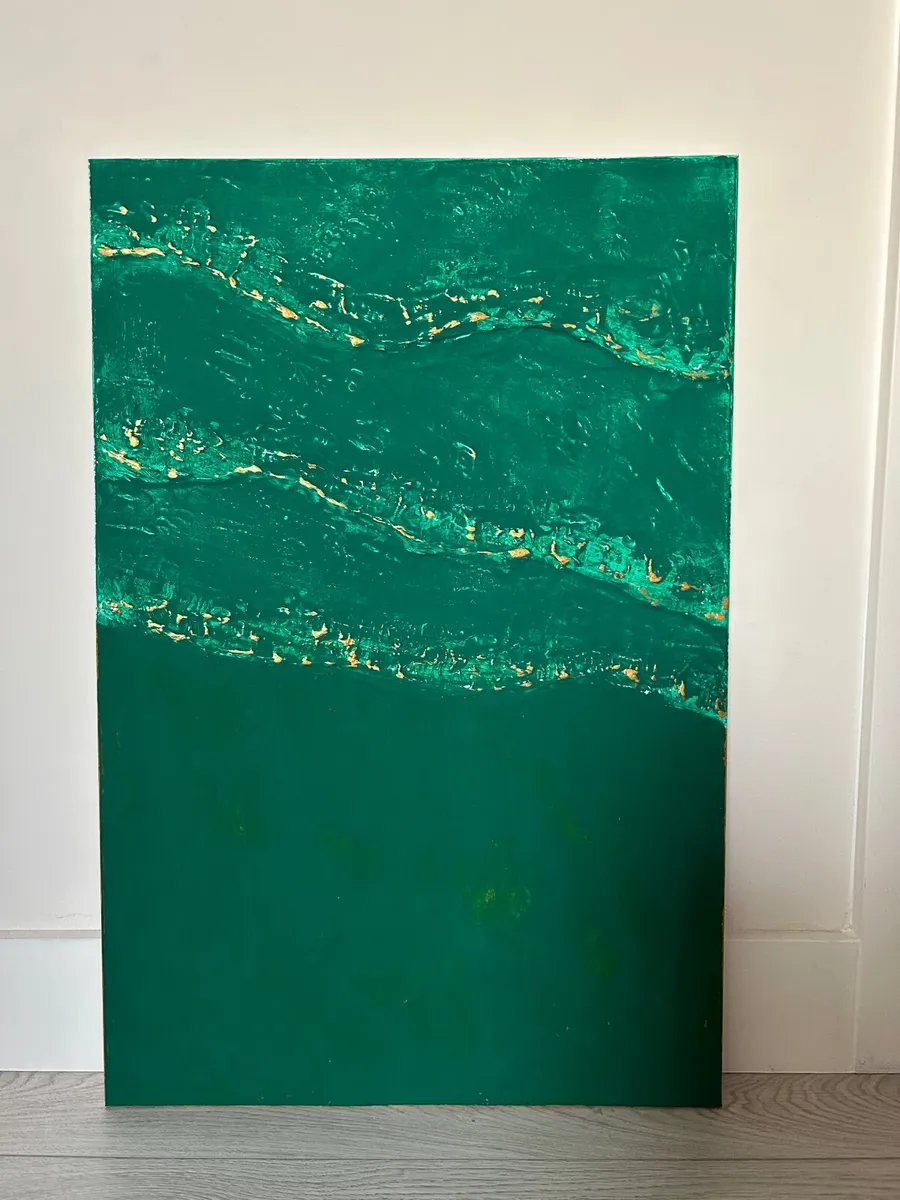 Original green abstract painting - Image 2