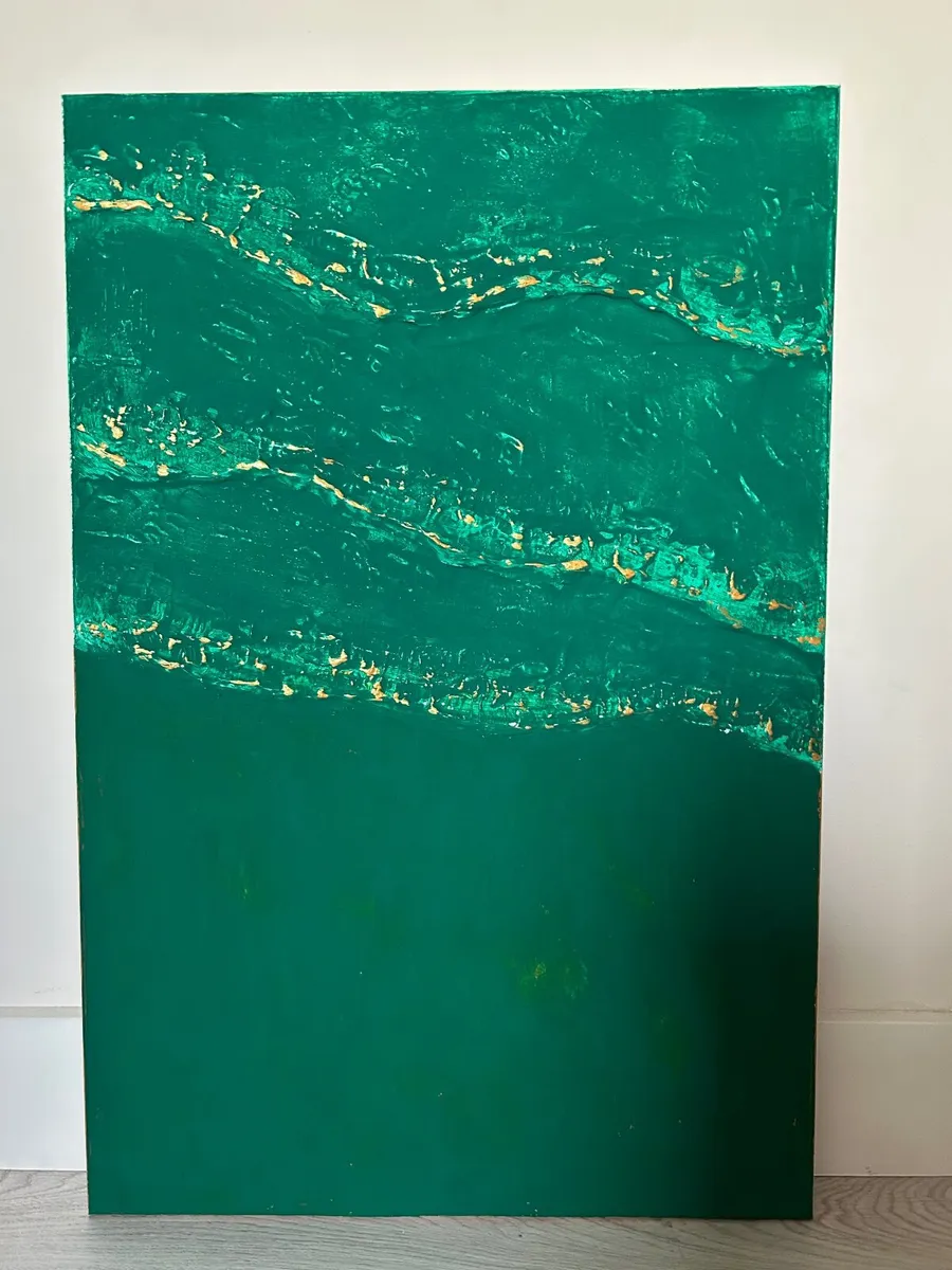 Original green abstract painting - Image 3