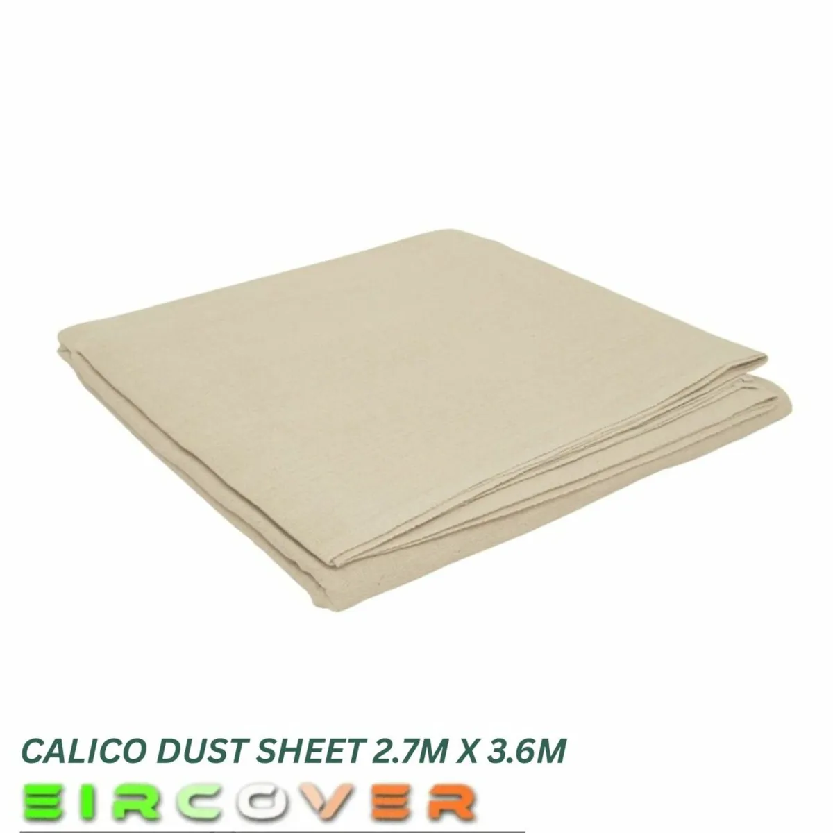 Cotton calico dustsheet  2.7m x 3.6m (9ft x 12ft) - Image 4