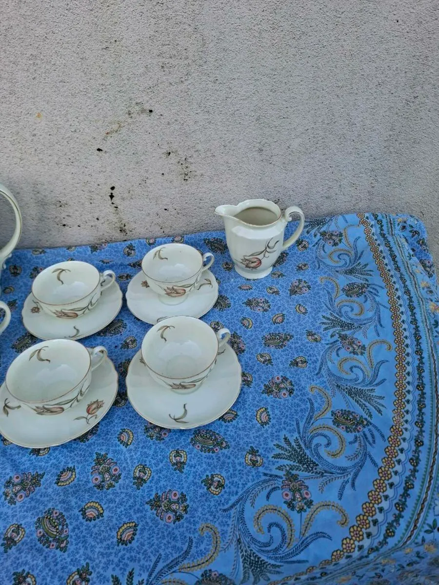 Cream china tea set postage possible - Image 3