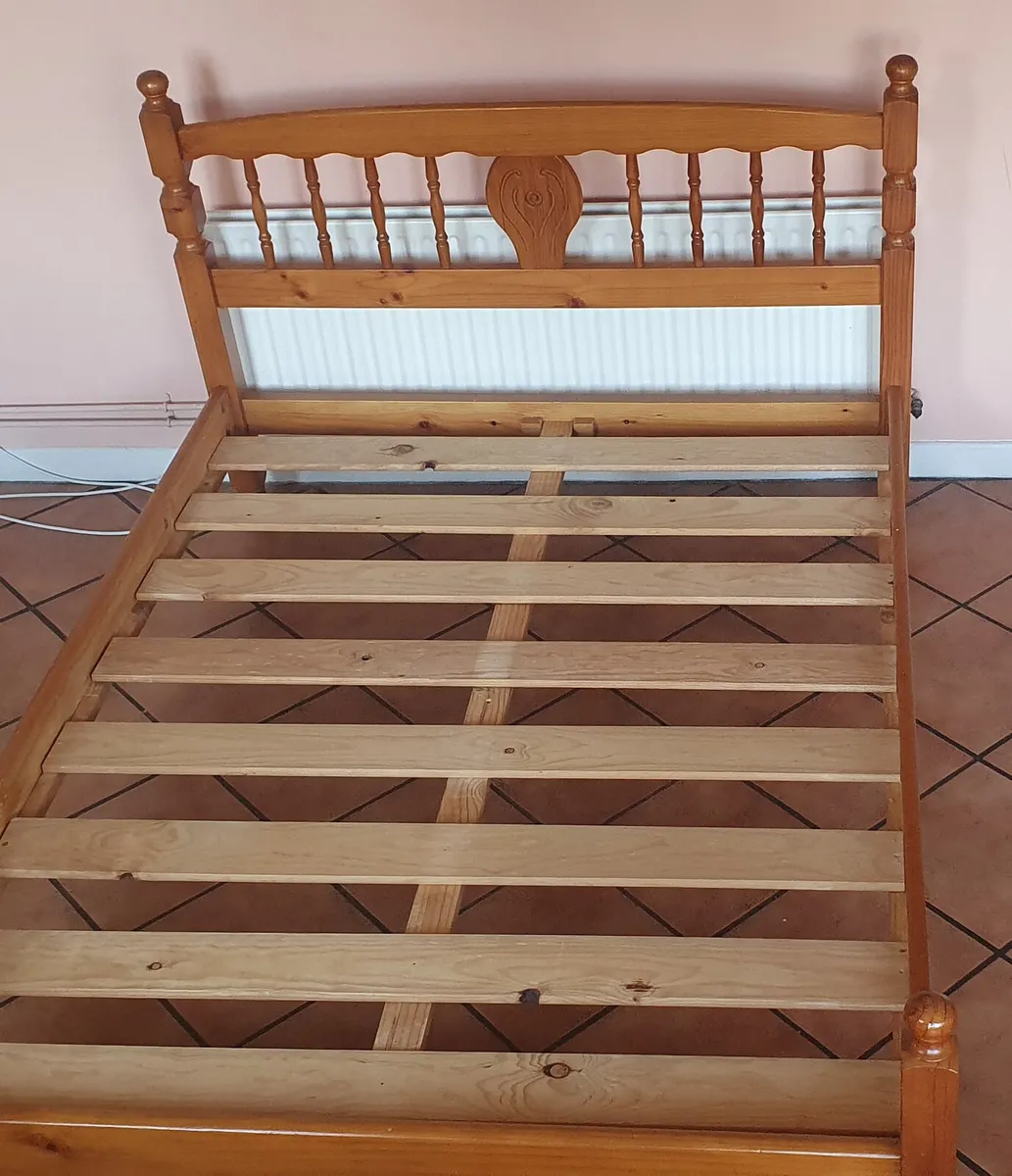 6ft x 4 5ft Beautiful Oak Double Bed Frame - Image 2