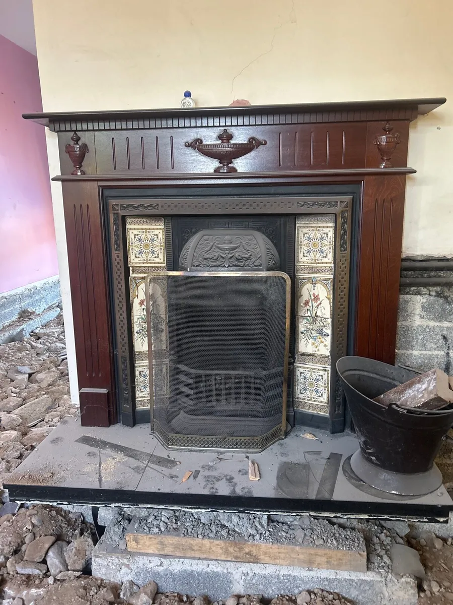 Antique heart fire place