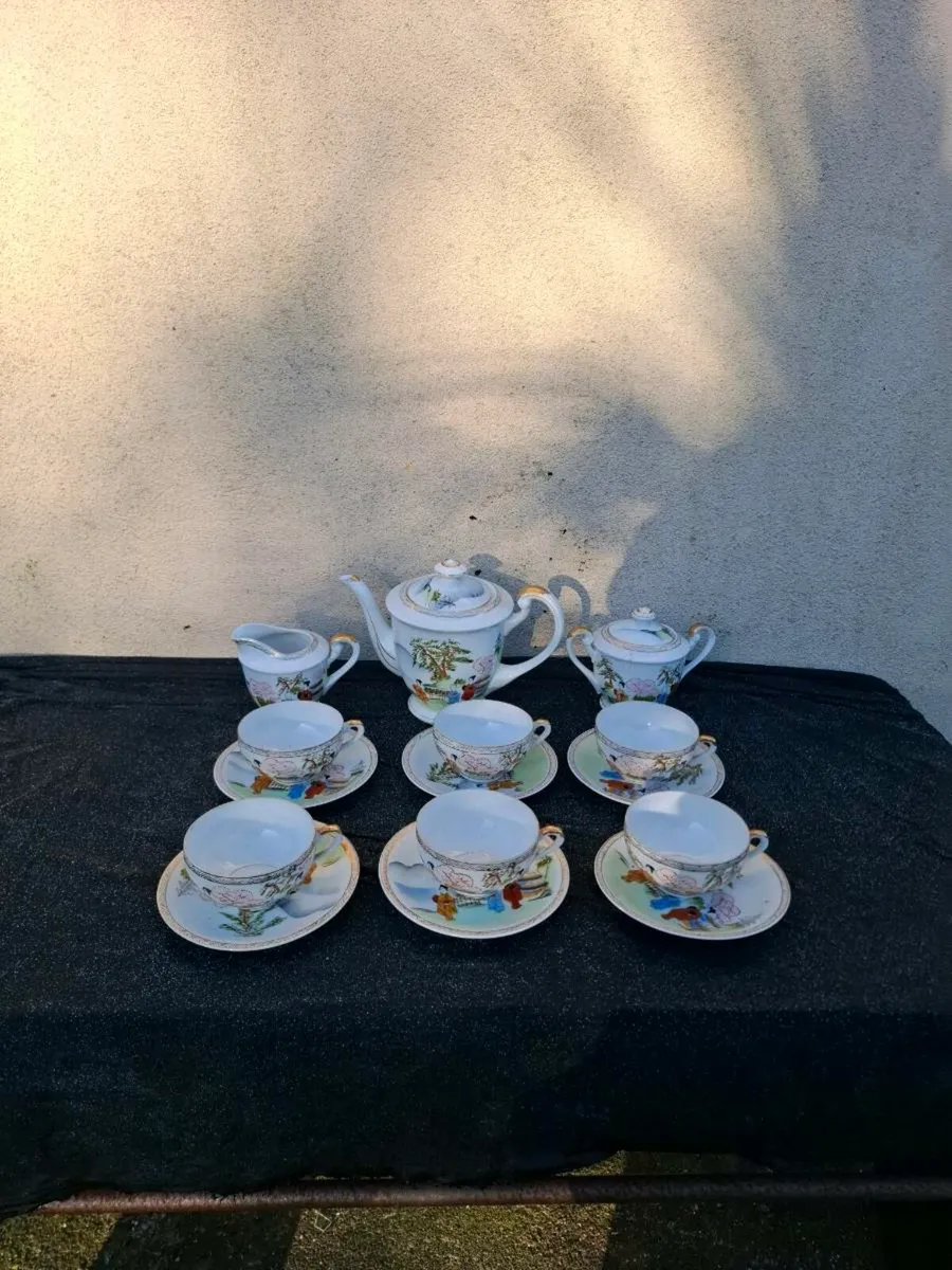 Lithophane vintage tea set - Image 1