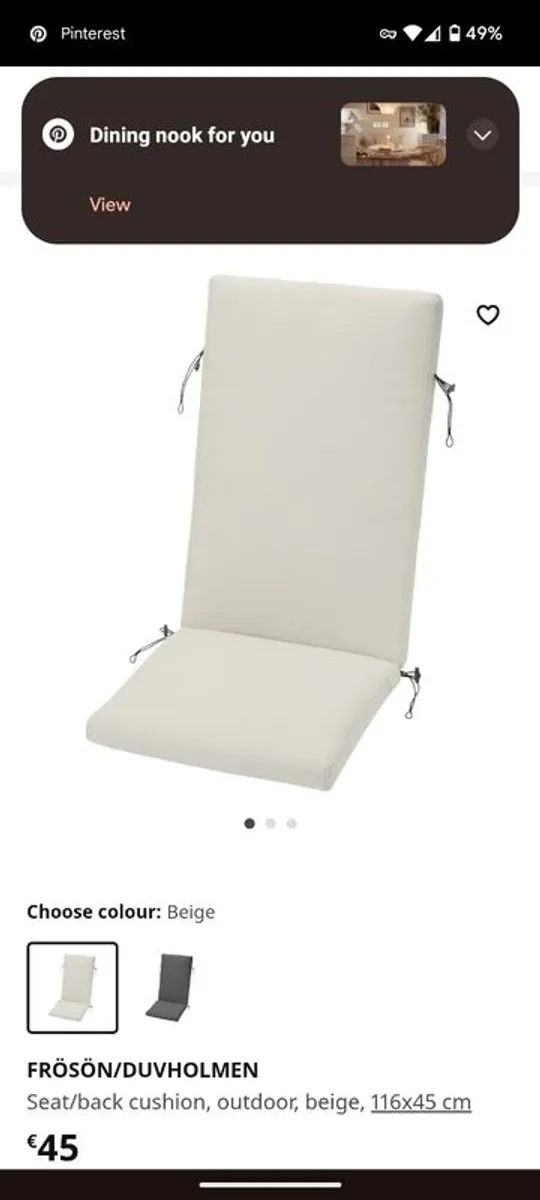 IKEA garden furniture 4 chairs and covers - Image 4