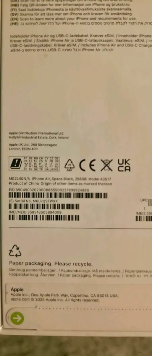 Apple Iphone Air 256GB IRISH - Image 2