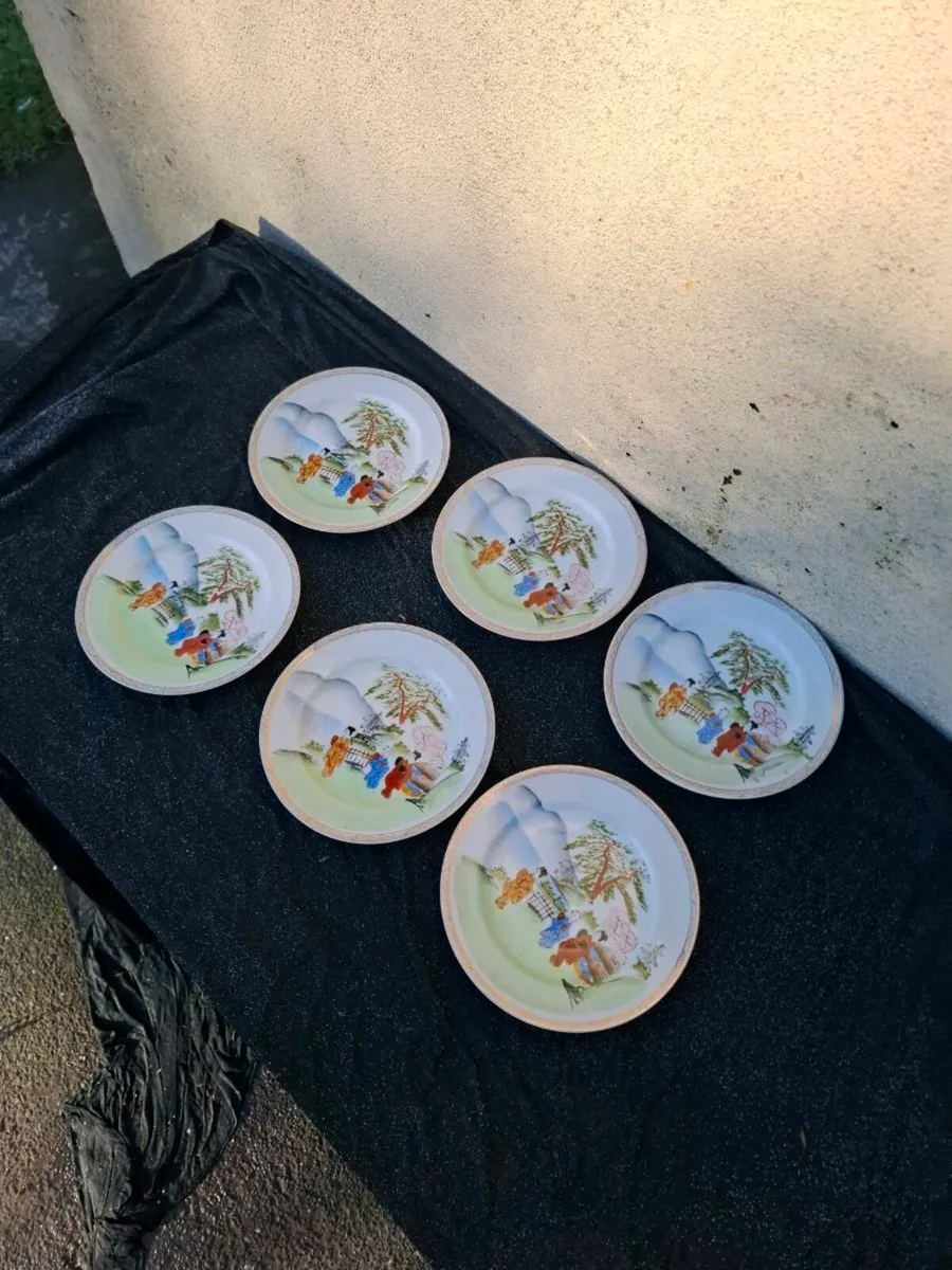 Set of 6 japanese sides plates postage possible - Image 1