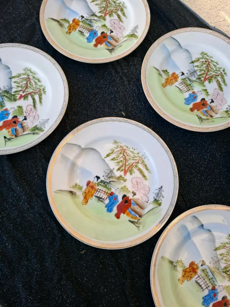 Set of 6 japanese sides plates postage possible - Image 2
