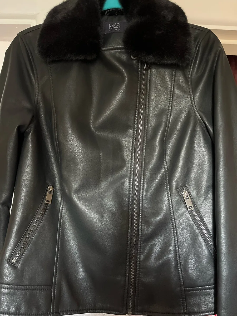 M&S leather jacket - Image 1