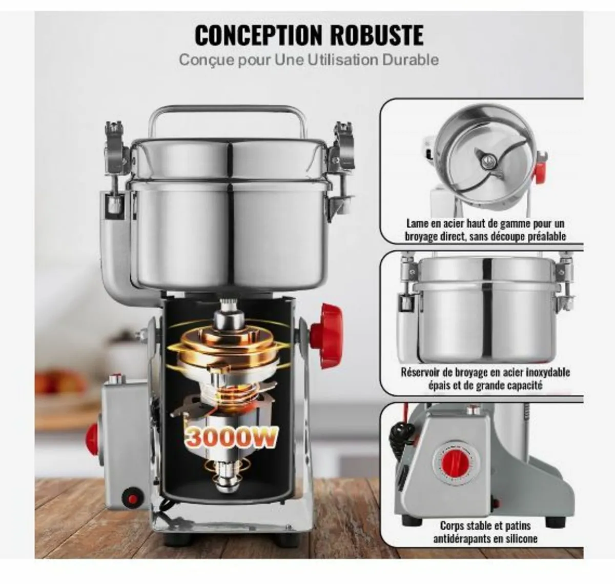 1000g Electric Grain Mill Grinder - Image 4
