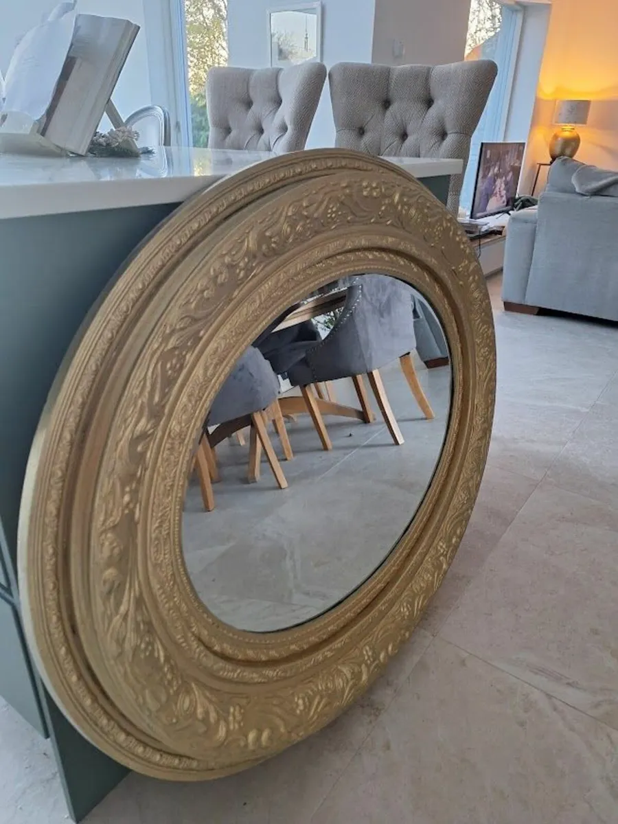 Gold Oval Mirror - Image 2