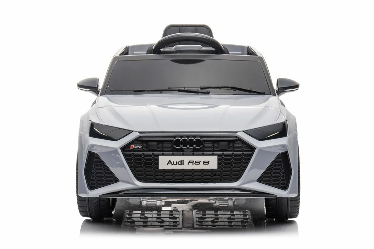 Licenced 12V Audi RS 6 Ride on Kids Toy Grey - Image 2