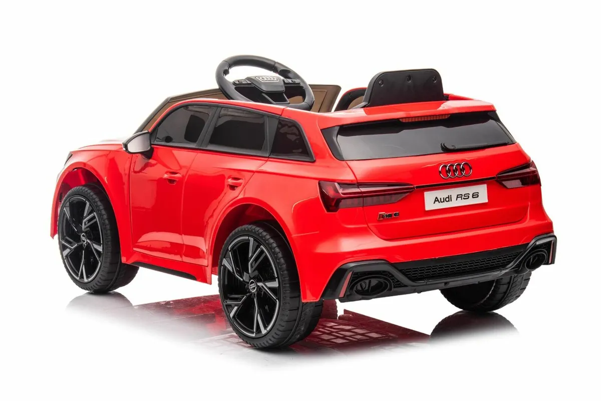 Licenced 12V Audi RS 6 Ride on Kids Toy Red - Image 4