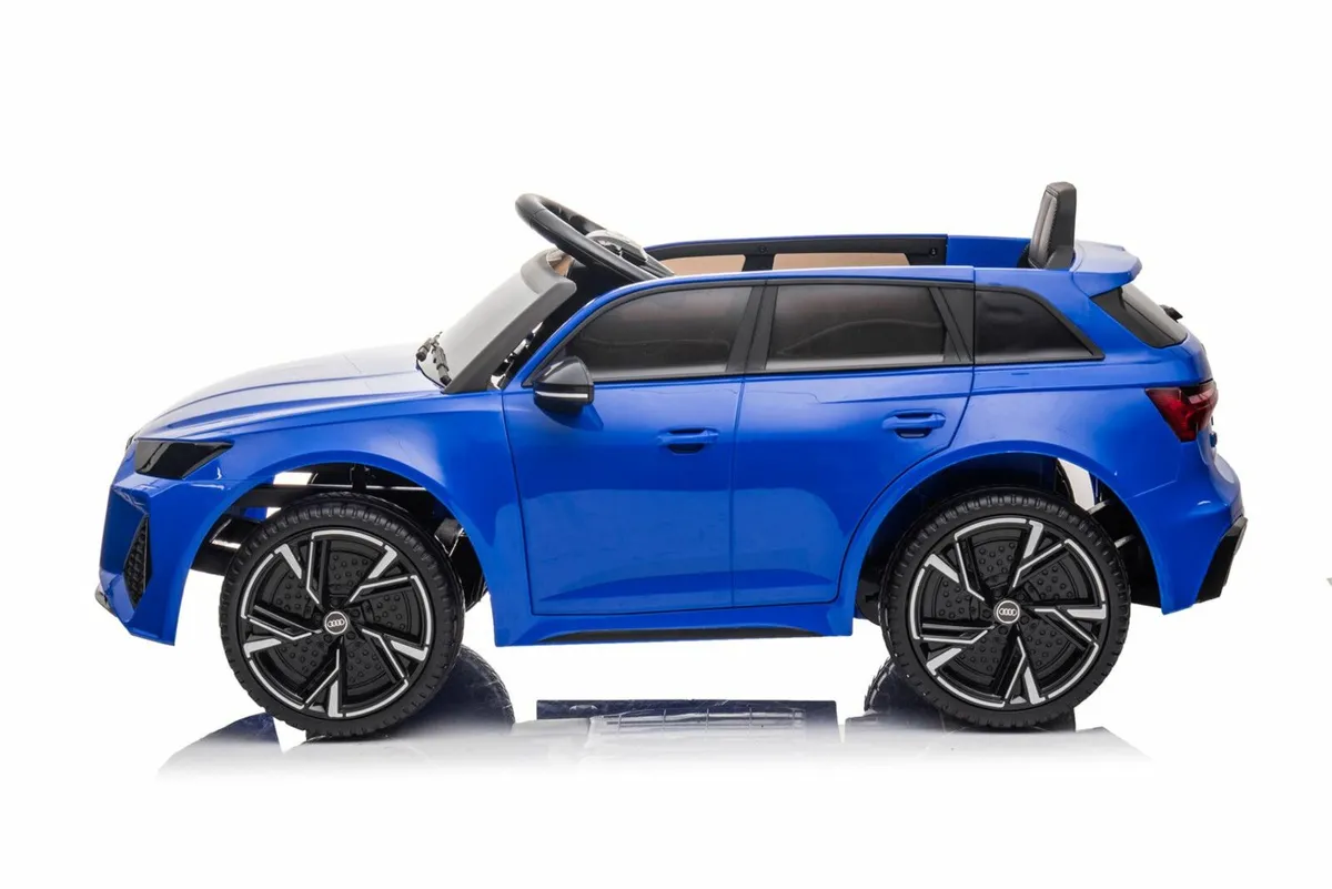 Licenced 12V Audi RS 6 Ride on Kids Toy Blue - Image 3