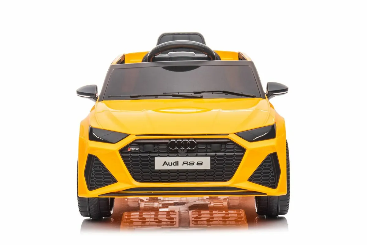 Licenced 12V Audi RS 6 Ride on Kids Toy Yellow - Image 1